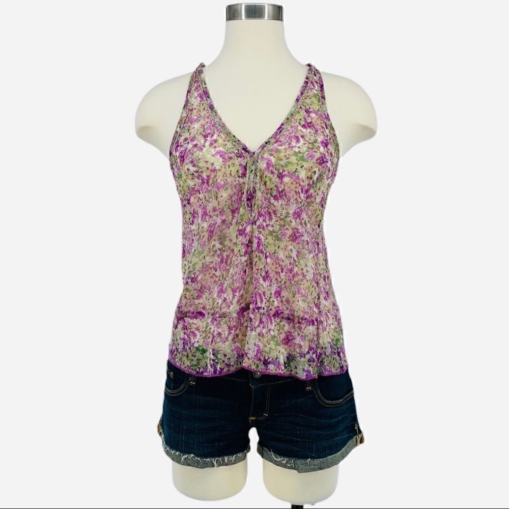 NWOT UO Staring At Stars Sheer Floral Tank